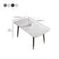 Table de salle à manger en pierre rectangulaire de meubles de simplicité pour salle à manger
