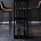 Black Marble Double Pedestal Cocktail Bar Table Modern Rectangle Hall/Pub Table Clearhalo 'Bar Furniture' 'Bar Tables' 'bar_tables' 'furn' 'furn_bar_tables' 'Furniture' 'furniture_bar_tables' 'Kitchen & Dining Furniture' 'kitchen&dining_furn' 'kitchen' 1200x1200_30ad2396-164d-4780-baad-5308d4941f33