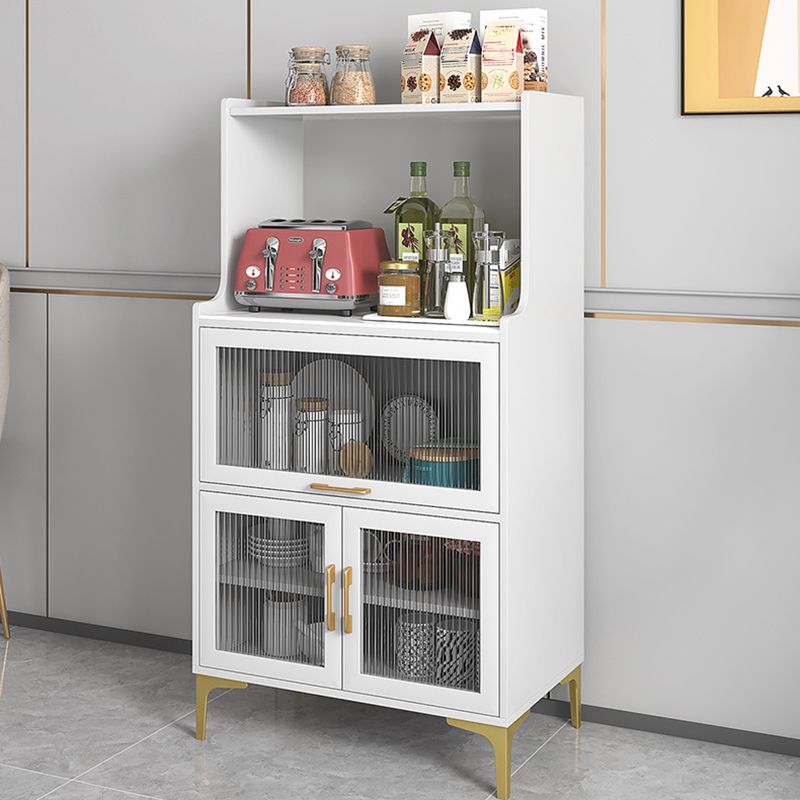 Serveur de portes en bois moderne en bois d'ingénierie serveur avec des jambes dorées