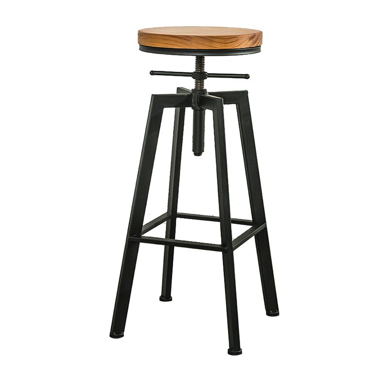 Industrial Iron Bar Stools with Footrest Adjustable Height Rotation Barstool Clearhalo 'Bar Furniture' 'Bar Stools' 'bar_stools' 'furn' 'furn_bar_stools' 'furniture_bar_stools' 'Kitchen & Dining Furniture' 'kitchen&dining_furn' 'kitchen' 'kitchen_furn' Furniture' 1200x1200_30addf21-4d63-4ceb-a178-06d3f584a174