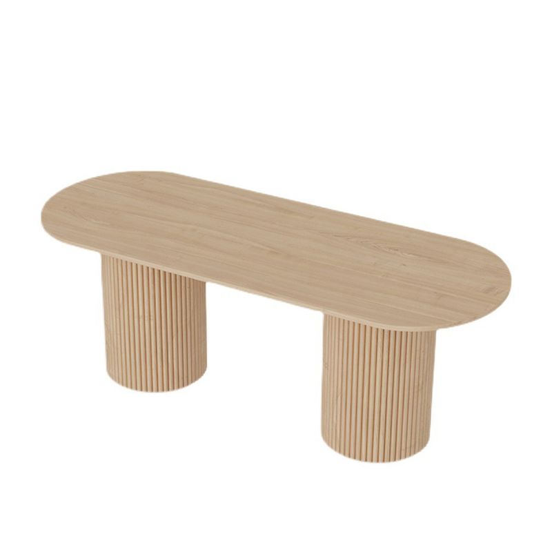 Contemporary Style Dining Oval Table Dining Wooden Table for Restaurant with Wood Legs Clearhalo 'Dining Tables & Seating' 'Dining Tables' 'dining_table' 'furn' 'furn_dining_table' 'Furniture' 'furniture_dining_table' 'Kitchen & Dining Furniture' 1200x1200_30afeddd-3cf3-43d3-9d9b-b8f28fdd8d70
