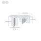 Table de cocktail en ardoise et acrylique Table basse ronde blanche moderne