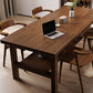 茶色にセットされた現代の無垢材の家具1/2/5 PCSダイニング家具