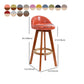 Scandinavian Rubberwood Upholstered Barstool Matte Finish Home Stool Clearhalo 'Bar Furniture' 'Bar Stools' 'bar_stools' 'furn' 'furn_bar_stools' 'Furniture' 'furniture_bar_stools' 'Kitchen & Dining Furniture' 1200x1200_30b1ba11-2c09-42d2-89ba-e39404a142c8