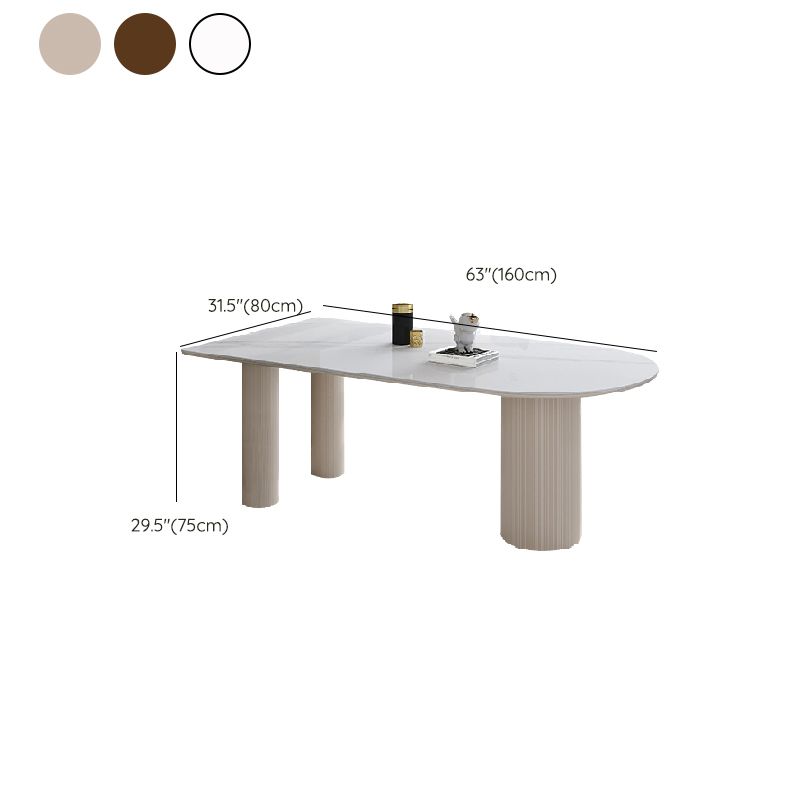 Irregular Shape Indoor Table for Restaurant Modern Table with 3 Legs Clearhalo 'Dining Tables & Seating' 'Dining Tables' 'dining_table' 'furn' 'furn_dining_table' 'Furniture' 'Kitchen & Dining Furniture' 1200x1200_30b27ce2-8510-45ac-ae75-def6017a17a2