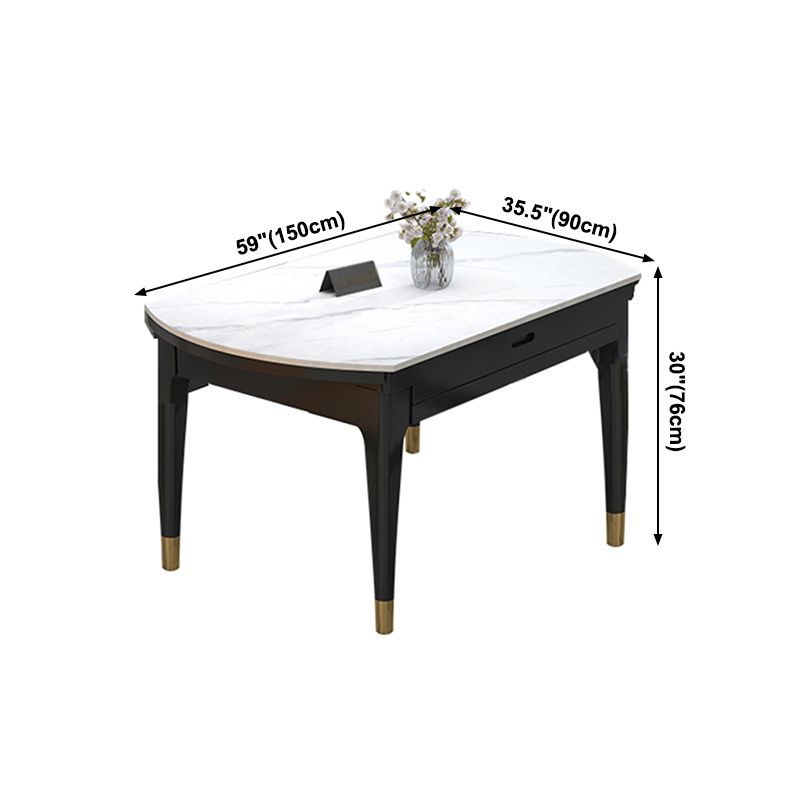 Round Sintered Stone Table Traditional Luxury Dining Room Table with 4 Black Legs Clearhalo ' dining_table' 'Dining Tables & Seating' 'Dining Tables' 'furn' 'furn_dining_table' 'Furniture' 'furniture_dining_table' 'Kitchen & Dining Furniture' 'kitchen&dining_furn' 'kitchen' 'kitchen_dining_table' 1200x1200_30b2bdb4-220e-439f-8814-85b0ce546439