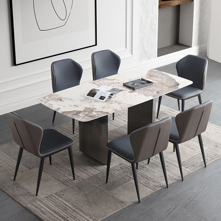 1/4/5/7 Pieces Dining Chairs Set Sintered Stone Rectangle Dining Room Set Clearhalo 'Dining Room Sets' 'Dining Tables & Seating' 'dining_room_set' 'furn' 'furn_dining_room_set' 'Furniture' 'furniture_dining_room_set' 'Kitchen & Dining Furniture' 1200x1200_30b2df71-73a8-4607-bc9f-4b7d6db10be1