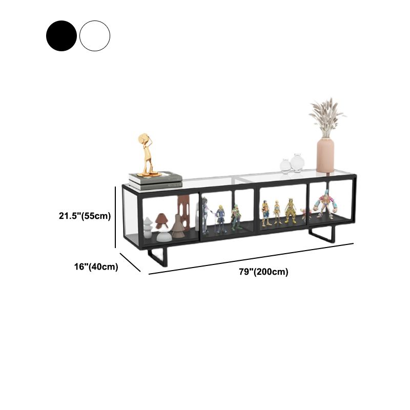 Rectangle Enclosed TV Storage Industrial TV Cabinet with Glass Doors Clearhalo 'furn' 'furn_tv_stands_entertainment_centers' 'Furniture' 'Living Room Furniture' 'TV Stands & Entertainment Centers' 'TV Stands & Media Storage Furniture' 'tv_stands_entertainment_centers' 1200x1200_30b45daf-e560-42ac-992f-cb3c54de1586