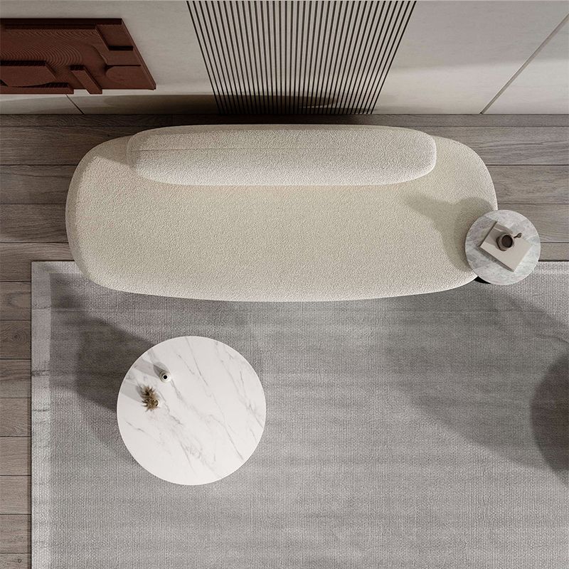 Scandinave Settee tissu coussins blancs de salon sans bras standard