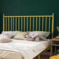 Glam Solid Color Open-Frame Bed Metal Open-Frame Bed with Headboard