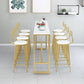 Glam Style Rectangle Bar Table 1/2/5/7 Pieces Faux Marble Counter Table Clearhalo 'Bar Furniture' 'furn' 'furn_home_bar_bar_sets' 'Furniture' 'Home Bars & Bar Sets' 'home_bar_bar_sets' 'Kitchen & Dining Furniture' 1200x1200_30b501d1-9aa8-4cd6-a9e5-34a7f7d78b5e