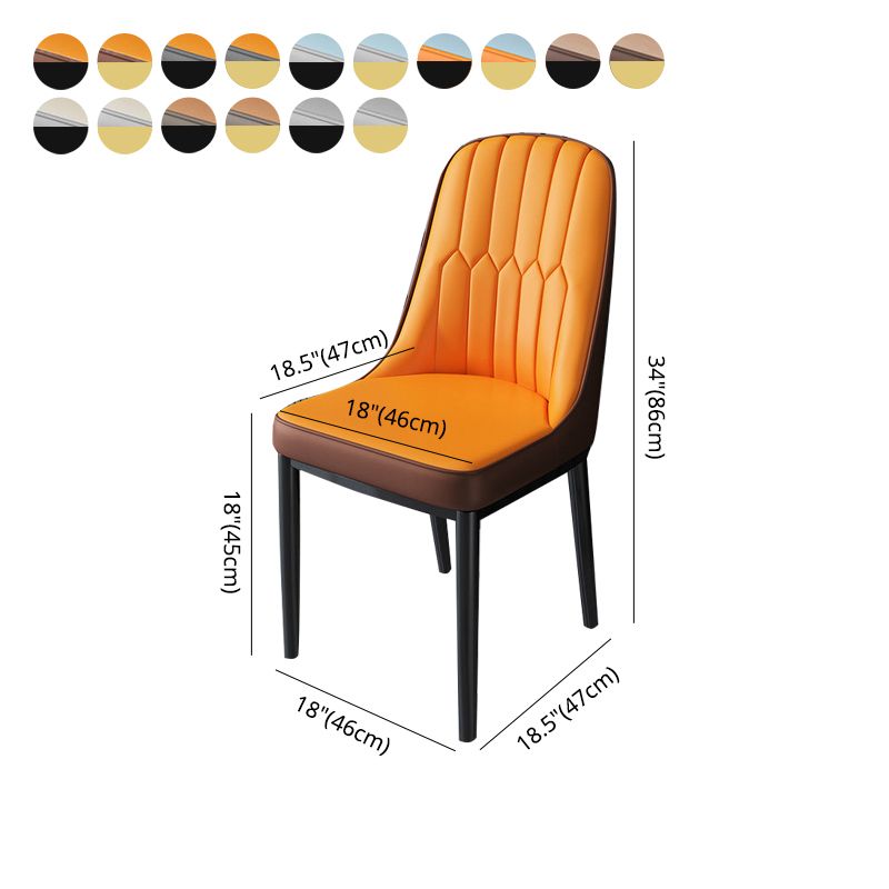 Nordic Style Kitchen Metal Dining Chair Dining Parsons Armless Side Chairs Clearhalo ' kitchen&dining_furn' 'Dining Chairs' 'Dining Tables & Seating' 'dining_chair' 'furn' 'furn_dining_chair' 'Furniture' 'furniture_dining_chair' 'Kitchen & Dining Furniture' 'kitchen' 1200x1200_30b61945-4349-43c0-b1ac-08e43cff4a78