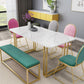 Rectangle Double Pedestal Dining Table Glam Faux Marble Table for Dining Room Clearhalo 'Dining Tables & Seating' 'Dining Tables' 'dining_table' 'furn' 'furn_dining_table' 'Furniture' 'Kitchen & Dining Furniture' 1200x1200_30b6a6ff-e6f7-45b4-824e-ba4f6a33ad1d