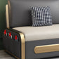 Contemporary 35.43" H Faux Leather Armless Sofa Bed For Apartment