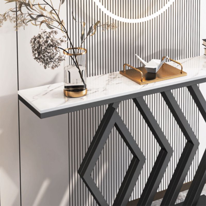 Tavolo console in pietra glam rettangolo di divani console per sala