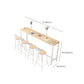 Rectangular Bar-height Table Wood Top Pub Table with White Base Clearhalo 'Bar Furniture' 'Bar Tables' 'bar_tables' 'furn' 'furn_bar_tables' 'Furniture' 'Kitchen & Dining Furniture' 1200x1200_30b936ee-d1be-40aa-b815-35ee5beb1eeb