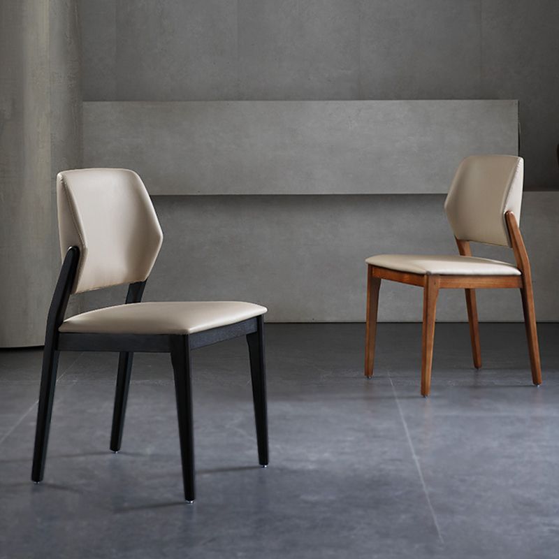 Sedie posteriori a stile contemporaneo sedie laterali senza braccia con gambe in legno per cucina