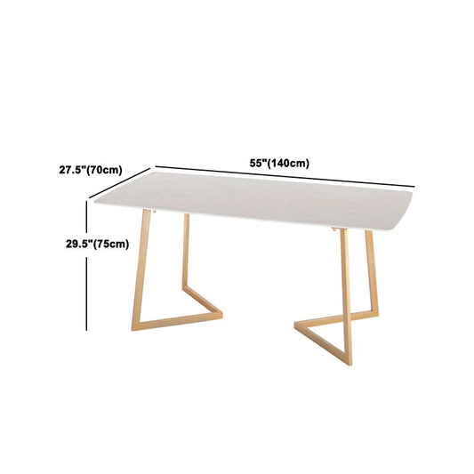 Mesa de muebles de comedor moderno 1/5 PCS Mesa de comedor de piedra con sillas de brazo sin brazo de metal