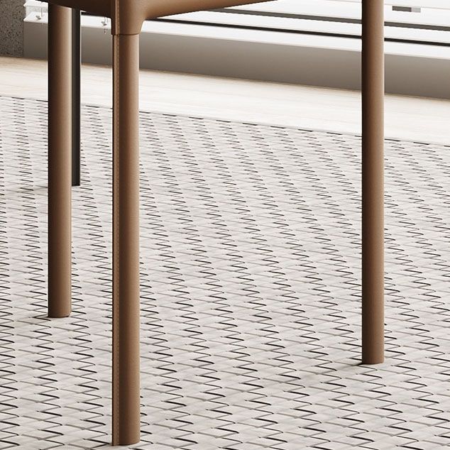 Chaise de salle à manger en cuir contemporain Parsons Chaise en finition mate intérieure