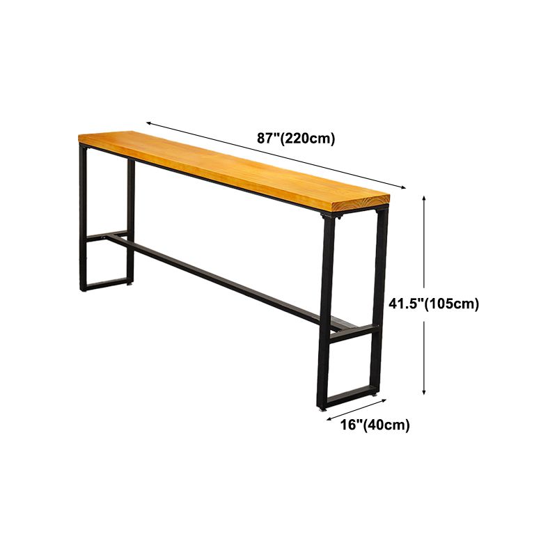 Modern Rectangle Wood Cocktail Bar Table Footrest Indoor Bar/Dinette Table Clearhalo 'Bar Furniture' 'Bar Tables' 'bar_tables' 'furn' 'furn_bar_tables' 'Furniture' 'furniture_bar_tables' 'Kitchen & Dining Furniture' 'kitchen&dining_furn' 'kitchen' 1200x1200_30bbeb33-51c9-410d-984e-7afe166d38b3