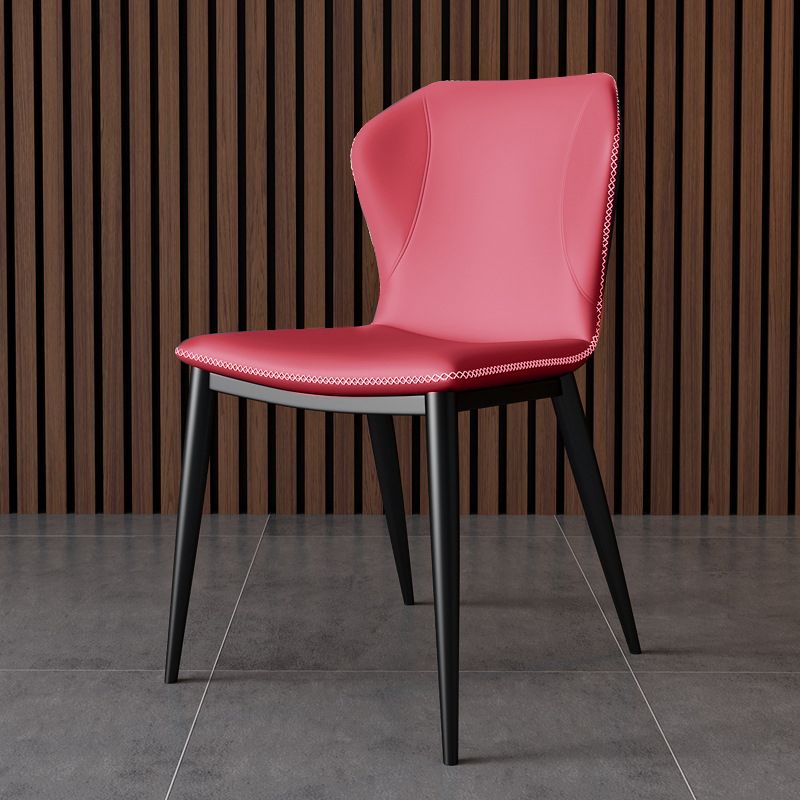 Modern Leather Home Side Chair Wingback Matte Finish Dining Chair Clearhalo ' kitchen&dining_furn' 'Dining Chairs' 'Dining Tables & Seating' 'dining_chair' 'furn' 'furn_dining_chair' 'Furniture' 'furniture_dining_chair' 'Kitchen & Dining Furniture' 'kitchen' 1200x1200_30bd29c8-c6ea-41a7-8238-eca2666be24e