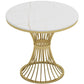 Round Sintered Stone Two-Color Dining Table Glam Pedestal Table for Dining Room Clearhalo ' dining_table' 'Dining Tables & Seating' 'Dining Tables' 'furn' 'furn_dining_table' 'Furniture' 'furniture_dining_table' 'Kitchen & Dining Furniture' 'kitchen&dining_furn' 'kitchen' 'kitchen_dining_table' 1200x1200_30be9e38-5737-4baf-b492-70967c7aed2f