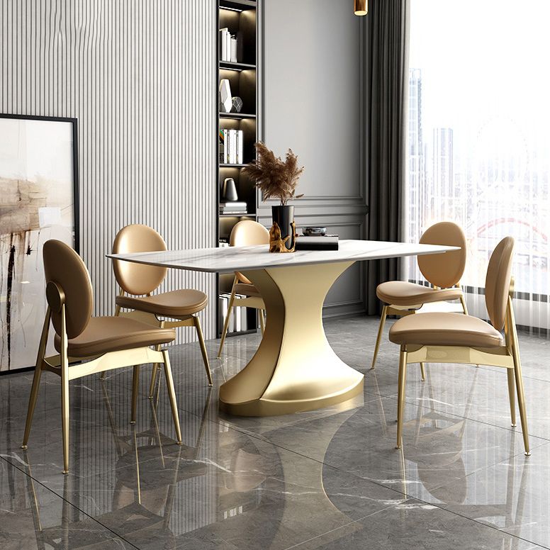 Designer Style 1/4/5/6/7 Pieces Rectangle Dining Set Sintered Stone Top Dinette Table Set