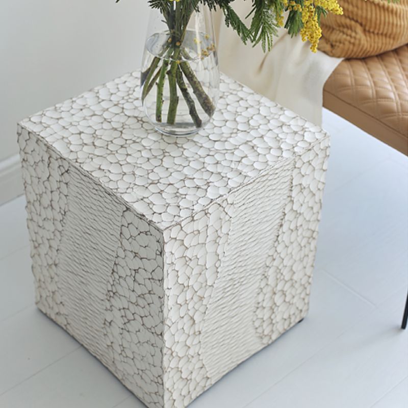 Tavolo da angolo contemporaneo da 14 "tavolino quadrati accento legno laterale