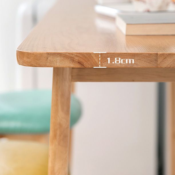 Eigentijdse rechthoekige bartafel Massief houten bar-eettafel met voetsteun