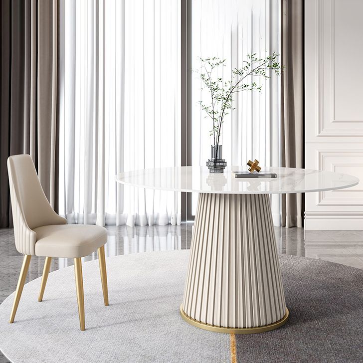 1/2/4/7 Pcs White Dining Table Set with Sintered Stone Top Table Furniture Set Clearhalo 'Dining Room Sets' 'Dining Tables & Seating' 'dining_room_set' 'furn' 'furn_dining_room_set' 'Furniture' 'furniture_dining_room_set' 'Kitchen & Dining Furniture' 1200x1200_30c0de0e-f70c-4499-b7dd-7606b58ba08b