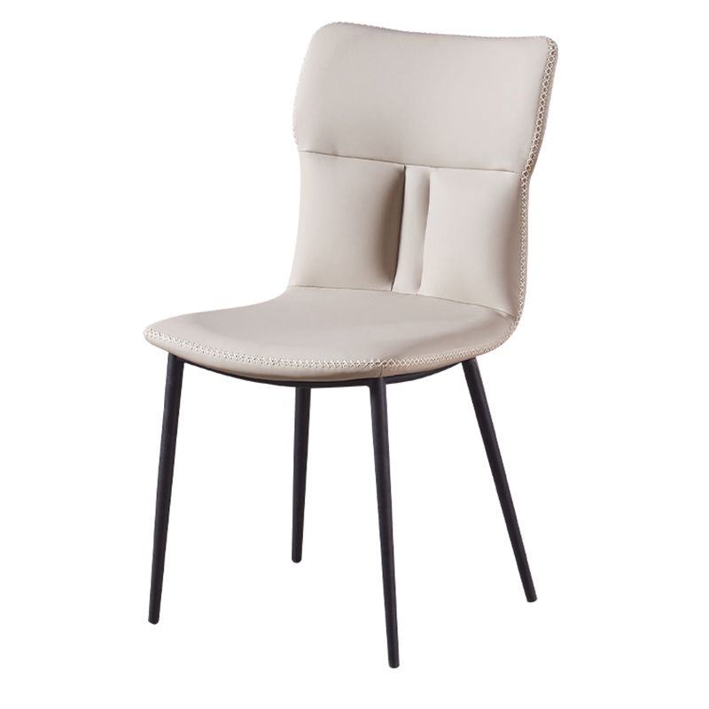 Contemporary Leather Side Chair Solid Back Dining Chair (Set of 2) Clearhalo ' kitchen&dining_furn' 'Dining Chairs' 'Dining Tables & Seating' 'dining_chair' 'furn' 'furn_dining_chair' 'Furniture' 'furniture_dining_chair' 'Kitchen & Dining Furniture' 'kitchen' 1200x1200_30c139f0-f1ac-4205-8737-8599a3548b5a