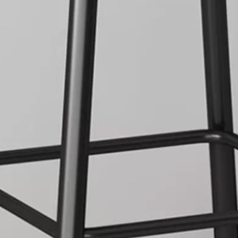 Modern Armless Backrest Counter Stool Iron Dining Room Bar Stool with Cushion Clearhalo 'Bar Furniture' 'Bar Stools' 'bar_stools' 'furn' 'furn_bar_stools' 'Furniture' 'Kitchen & Dining Furniture' 1200x1200_30c159c6-102d-4710-8dfc-81f9abb3b2ed