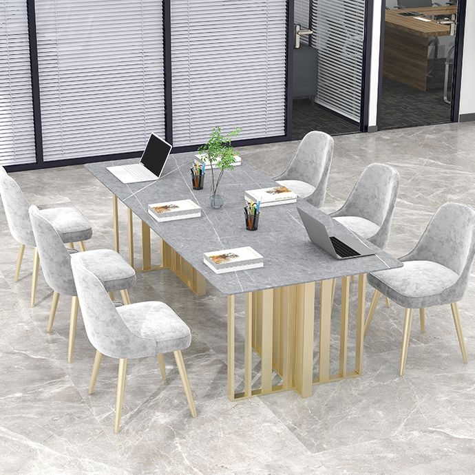 Rectangle Meeting Table Industrial Style Office Desk with Seld Base Clearhalo 'furn' 'furn_office_desk' 'Furniture' 'furniture_office_desk' 'Office Desks' 'Office Furniture' 'office_desk' 1200x1200_30c2fca9-6c94-4cbe-9e75-3307cf7b911e