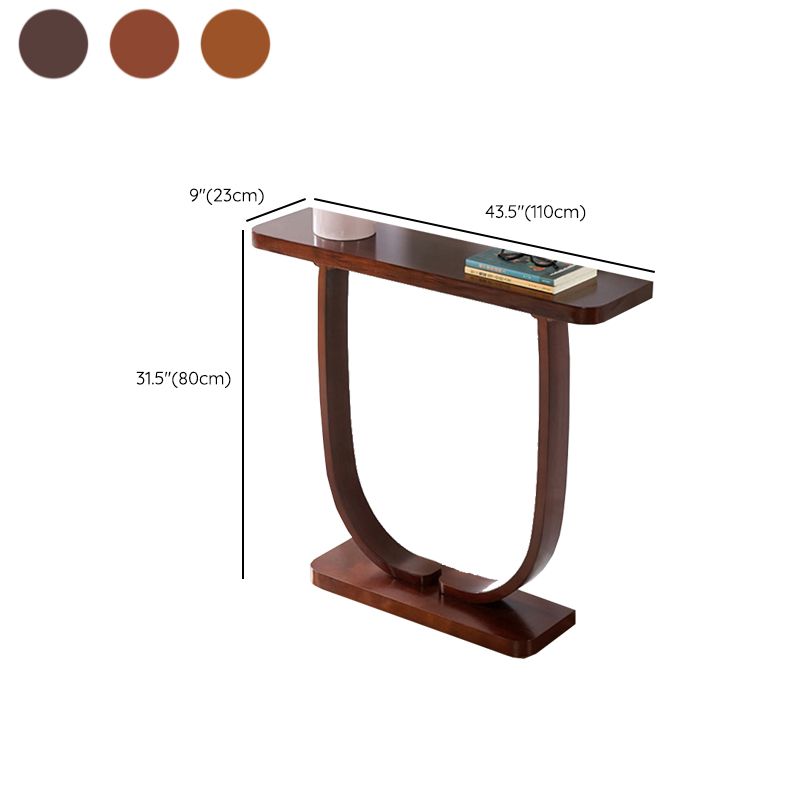 Tavolo da console contemporanea a forma di rettangolo tavolo da divano console in legno marrone