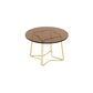 Moderne 11,8 "H ronde glazen salontafel ijzeren abstracte cocktailtafel
