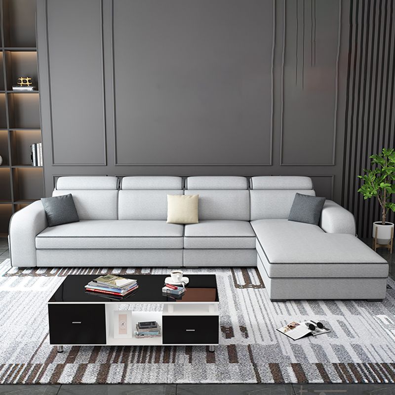 Quadratarm -Schnittsofa mit lagerungsverstellbaren Abschnitten für 4 Personen