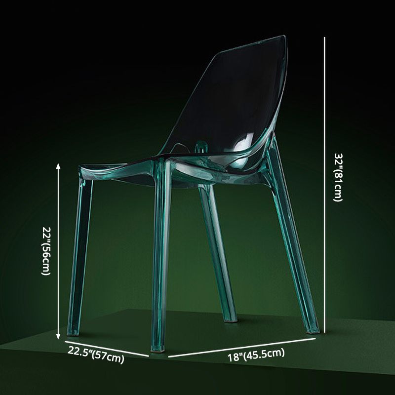 Glam Style Plastic Kitchen Dining Room Chair Set Solid Back Side Chairs Clearhalo ' kitchen&dining_furn' 'Dining Chairs' 'Dining Tables & Seating' 'dining_chair' 'furn' 'furn_dining_chair' 'Furniture' 'furniture_dining_chair' 'Kitchen & Dining Furniture' 'kitchen' 1200x1200_30c859c4-42f1-43a9-a459-db76452d7a0a