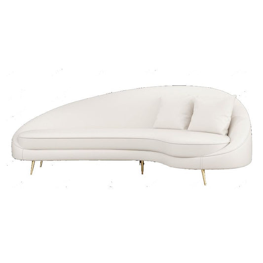 Zeitgenössischer enger Rücken gekrümmter Sofa -Leder -Häpste -Armsofa