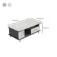 Table basse rectangulaire en ardoise avec tiroirs de rangement