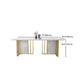 Glam Rectangle Dining Table Sintered Stone Table with Metal Legs for Home Use Clearhalo 'Dining Tables & Seating' 'Dining Tables' 'dining_table' 'furn' 'furn_dining_table' 'Furniture' 'Kitchen & Dining Furniture' 1200x1200_30ca5763-0eed-4b75-b3f1-ebe43e66e5bf