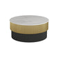 Piédestal glamour de table basse ronde en ardoise sans table basse simple pénible