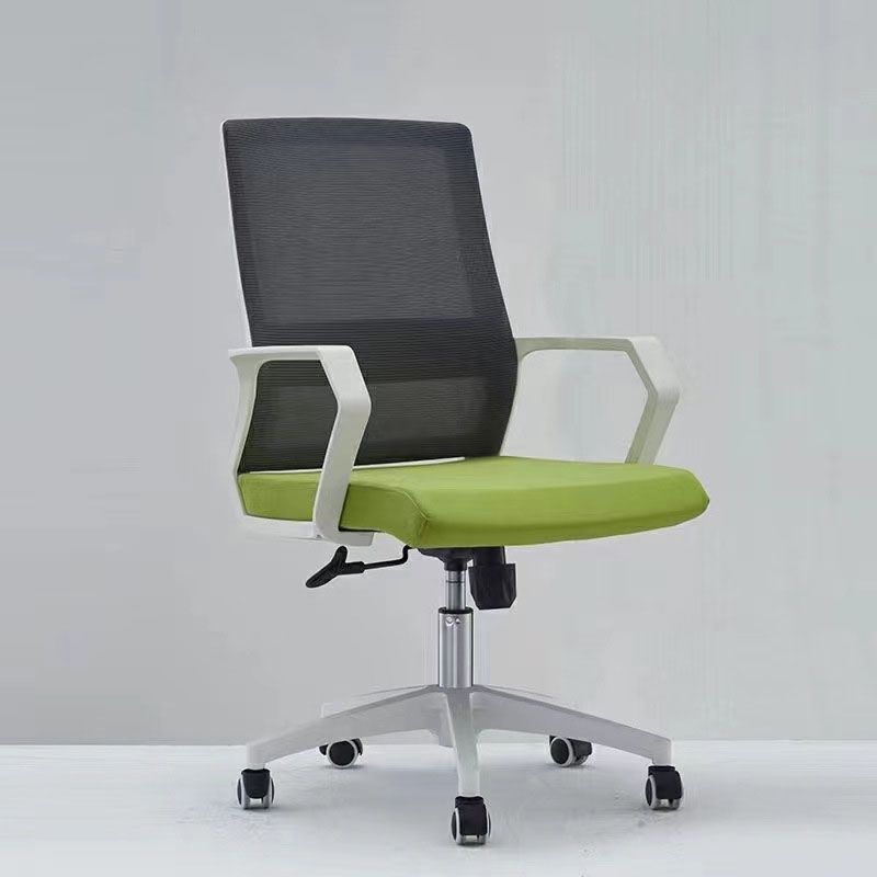 Mid Back Nylon Base Office Chair Rotatable Mesh Task Chair with Wheels Clearhalo 'furn' 'furn_office_chair' 'Furniture' 'Office Chairs' 'Office Furniture' 'office_chair' 1200x1200_30cc2b78-cff4-4c11-988e-a47698c41d4e