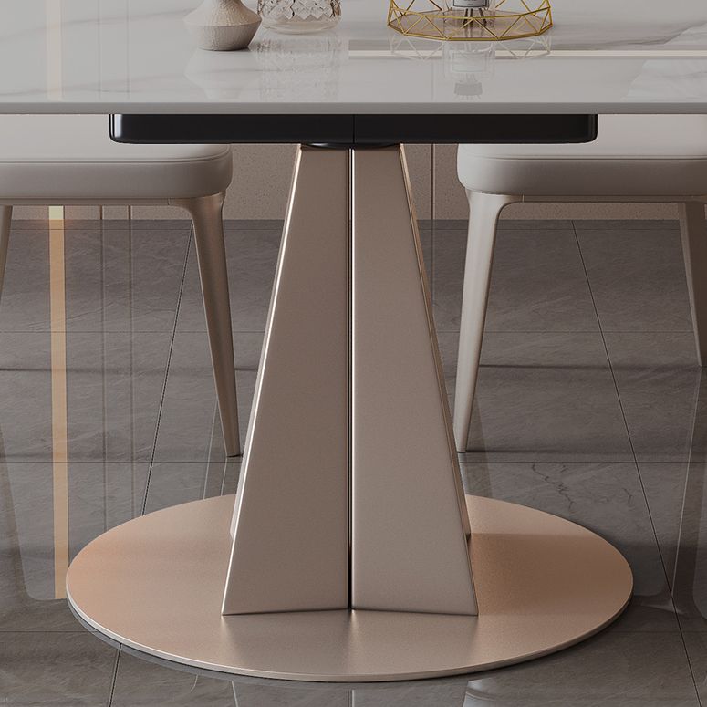 Modern Dining Sintered Stone Table Dining Round Table for Home Clearhalo 'Dining Tables & Seating' 'Dining Tables' 'dining_table' 'furn' 'furn_dining_table' 'Furniture' 'Kitchen & Dining Furniture' 1200x1200_30cc459f-0ce2-4094-acc0-269dff29f0a7