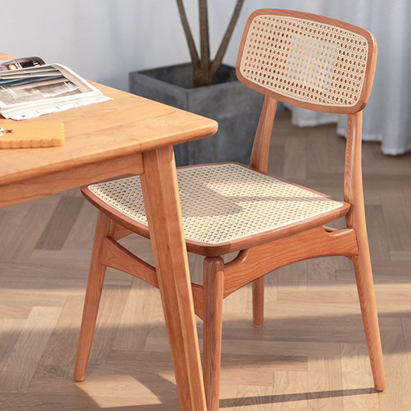 Scandinavian Armless Solid Back Chair Wood Dining Side Chair Clearhalo 'Dining Chairs' 'Dining Tables & Seating' 'dining_chair' 'furn' 'furn_dining_chair' 'Furniture' 'furniture_dining_chair' 'Kitchen & Dining Furniture' 1200x1200_30cc7360-2c8d-49d5-9864-1e282dffa2af