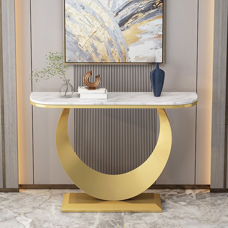 11.81 "W Table Accento della console contemporanea tavolo console a mezza luna