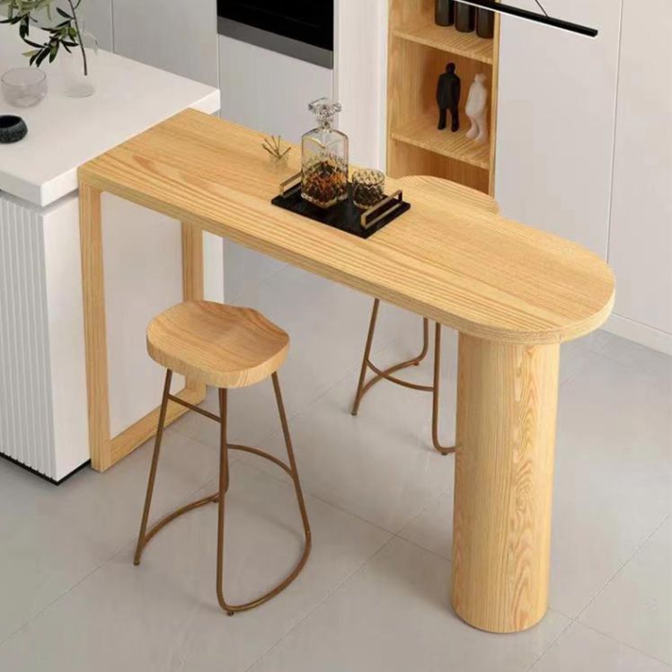 Industrial Irregular Pub Table Set 1/3 Pieces Wooden Counter Table Set Clearhalo 'Bar Furniture' 'furn' 'furn_home_bar_bar_sets' 'Furniture' 'Home Bars & Bar Sets' 'home_bar_bar_sets' 'Kitchen & Dining Furniture' 1200x1200_30cd3321-ba7c-40f6-949e-f5d962358869