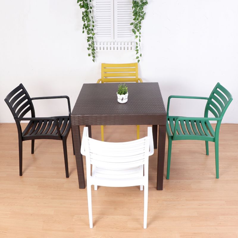 Contemporary Dining Chairs Dining Arm Side Chair with Plastic Legs Clearhalo ' kitchen&dining_furn' 'Dining Chairs' 'Dining Tables & Seating' 'dining_chair' 'furn' 'furn_dining_chair' 'Furniture' 'furniture_dining_chair' 'Kitchen & Dining Furniture' 'kitchen' 1200x1200_30cd502b-587a-4b2e-82d7-2cf0b9d449c8
