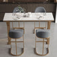 Sintered Stone Bar Table Set 1/2/5 Pieces Indoor White Bar Table with Low Back Bar Stools Clearhalo 'Bar Furniture' 'furn' 'furn_home_bar_bar_sets' 'Furniture' 'Home Bars & Bar Sets' 'home_bar_bar_sets' 'Kitchen & Dining Furniture' 1200x1200_30ce6b05-7b3e-48f8-87a6-61d6ba35be64