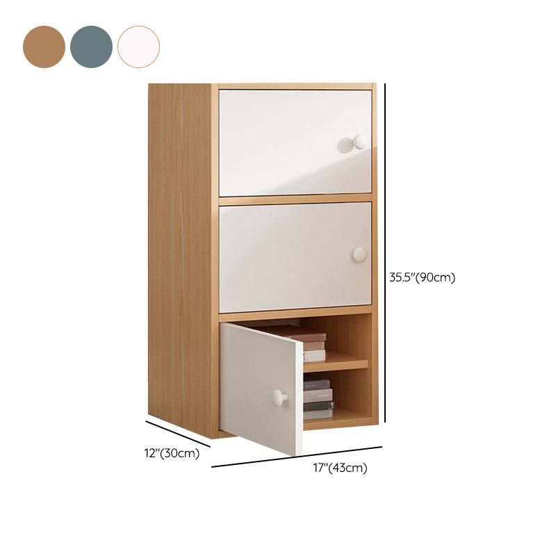 Contemporary Wooden Accent Cabinet Bar Pulls Handle Design Storage Cabinet