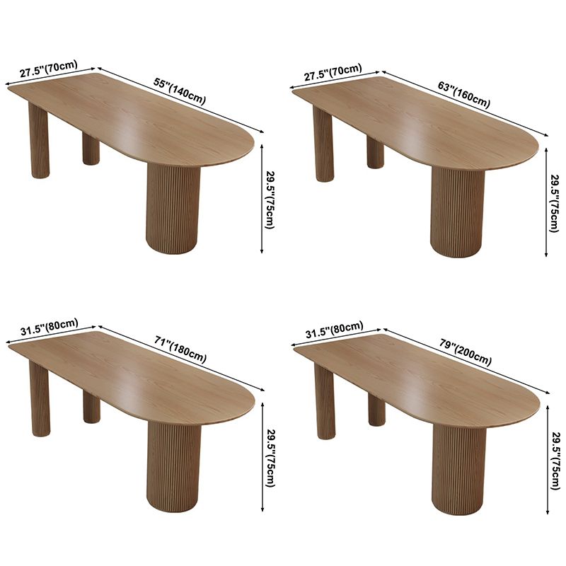 Simple Style Home Solid Wood Dining Table Freeform Shape Table with Double Pedestal Base Clearhalo ' dining_table' 'Dining Tables & Seating' 'Dining Tables' 'furn' 'furn_dining_table' 'Furniture' 'furniture_dining_table' 'Kitchen & Dining Furniture' 'kitchen&dining_furn' 'kitchen' 'kitchen_dining_table' 1200x1200_30cfa883-de73-463a-8041-7ebb719ef808